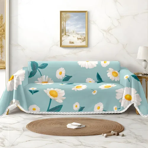 Vista 9 de Funda de sofá de delfines de sirena de fantasía, fundas de sofá estampadas, fundas para sillón, funda resistente a las manchas, protector universal