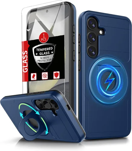 Vista 20 de Funda para Samsung Galaxy S21 FE con 2 protectores de pantalla de vidrio templado, funda con función atril para Samsung Galaxy S21FE con cubierta