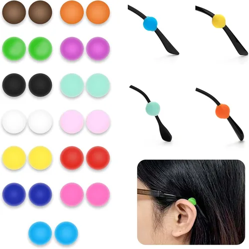 Vista 8 de SooGree Agarre de silicona para gafas, retenedor de manga con punta de patilla, retenedores antideslizantes para gafas para niños y adultos