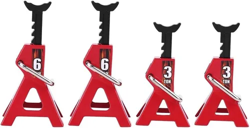 Vista 2 de Rc Jack Stands RC Jack Stand Metal 6 Ton 3 Ton RC Car Simulation Jack Stands Altura Ajustable Elevación Jack Herramienta de reparación para D90