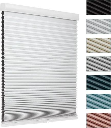 Vista 12 de MYshade Persianas celulares de tamaño personalizado, persianas opacas sin cordones para dormitorio, baño, sala de estar, control de luz, persianas