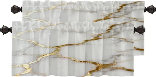 Vista 101 de Cortinas opacas de poliéster multicapa marrón con diseño de bosque natural, 2 unidades, 26 x 24 pulgadas