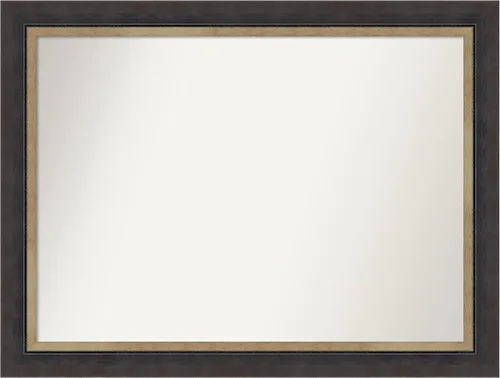 Vista 157 de Amanti Art Espejo personalizado, espejo de baño negro Astor, espejo de pared o espejo de tocador de baño sobre el fregadero (25 x 25 pulgadas)