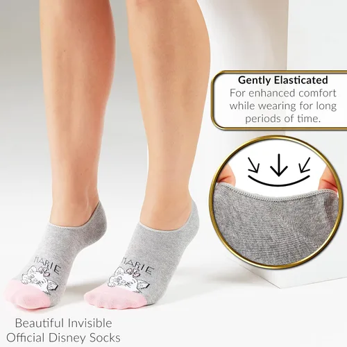 Vista 4 de Disney Calcetines tobilleros para mujeres y adolescentes que no se ven