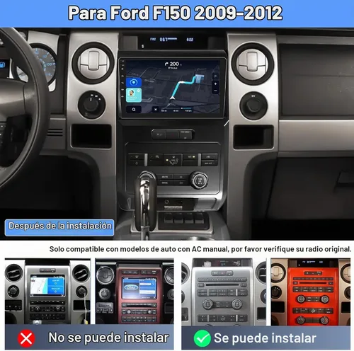 Vista 2 de Android 15 4G+64G 9 pulgadas estéreo del coche para Ford F150 2009 2010 P2-4+64G