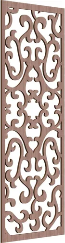 Vista 101 de 9 3/8 pulgadas de ancho x 24 3/8 pulgadas de alto x 1/4 de alto Smithfield paneles de pared de madera con calado, abedul