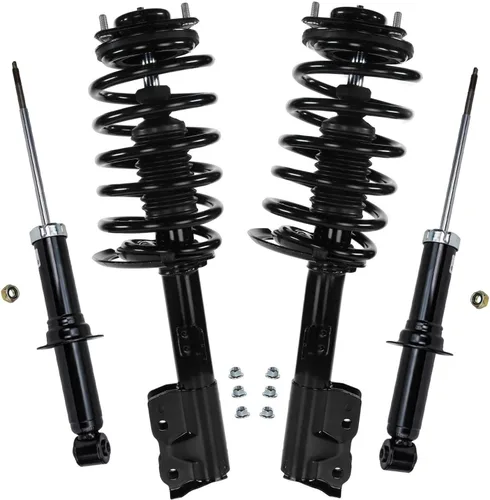 Vista 68 de Detroit Axle - Puntales y Amortiguadores para Chevy Traverse Buick Enclave GMC Acadia Saturn Outlook 2007-2012, 2 puntales delanteros con resorte