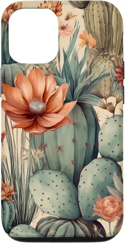 Vista 28 de Cactus Botanical Desert Western Funda bohemia moderna terracota para iPhone 17