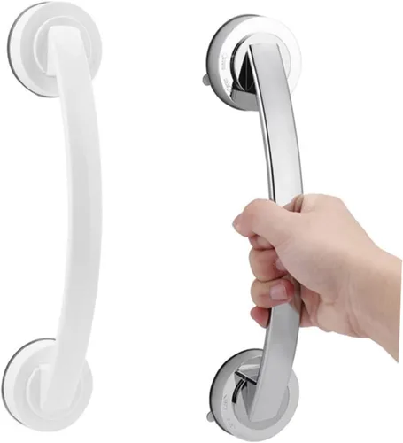 Vista 6 de jojofuny Barra de seguridad montada en la pared para adultos mayores reposabrazos fuerte para baño, ducha e inodoro diseño para áreas húmedas