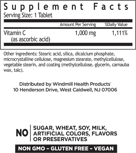 Vista 2 de Windmill Vitamina C-1000 Tabletas de Liberación Sostenida 100 Tabletas