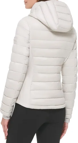 Vista 4 de Calvin Klein Chaqueta de paneles laterales ligera y casual para mujer resistente al agua