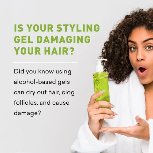 Vista 2 de Just Nutritive Gel de hierbas para el cabello con vitaminas y proteínas, natural, sin alcohol y control de la humedad para todo tipo de cabello, 16