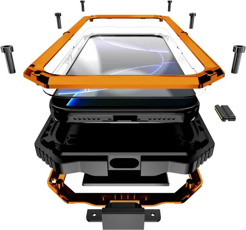 Vista 17 de Lunivop Compatible con iPhone 15 Pro Max Funda Protección Resistente a Prueba de Polvo Protector de Pantalla Integrado Soporte Resistente 360 Cuerpo