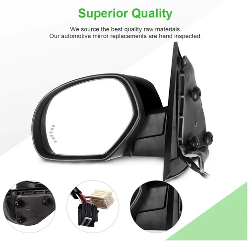 Vista 2 de SCITOO Espejo retrovisor lateral izquierdo apto para 2007 para Chevy Silverado Pickup nuevos modelos de estilo de carrocería 2008-2013 ajuste