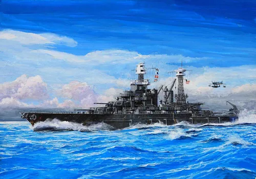 Vista 2 de Trumpeter BB-46 USS Maryland Battleship Boat Model Kit, 1941, Escala 1/800