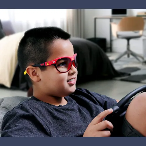 Vista 2 de Sun-Staches Disney - Gafas de bloqueo de luz azul para niños y niñas, protección estilo Mickey o Minnie, talla única para la mayoría de los niños