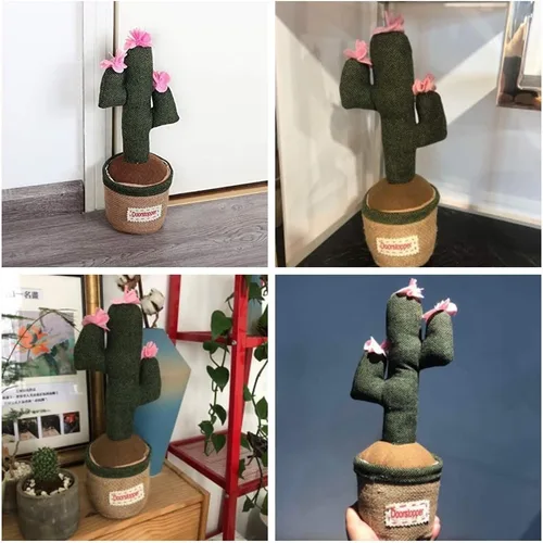 Vista 5 de Tope de puerta decorativo de animales de tela bonita, topes interiores con peso de cactus, tope de puerta de tela compacta, regalos para mamá, tapón