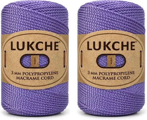 Vista 35 de Cuerda de macramé premium de poliéster de 3 mm (134.44 metros), (250 g) 100% cuerda de macramé de polipropileno, hilo de crochet de macramé colorido