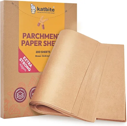 Vista 11 de Katbite 265 hojas de papel pergamino de 10 x 15 pulgadas, papel de hornear sin blanquear resistente, precortado y a prueba de aceite, perfecto
