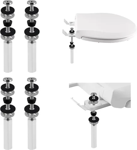 Vista 9 de Tornillos universales del asiento de inodoro del latón macizo, 2 pernos de asiento de inodoro del metal de las PC