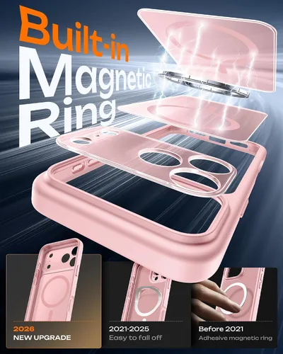 Vista 239 de TOCOL Funda para iPhone 11, compatible con Magsafe, protección completa de cámara, imanes integrados, protección contra caídas, funda translúcida