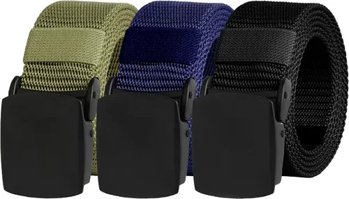 Vista 24 de UNGGJKB Men's Tactical Belt, Nylon Casual Elastic Belt, Work Belt That Can Be Cut And Adjusted