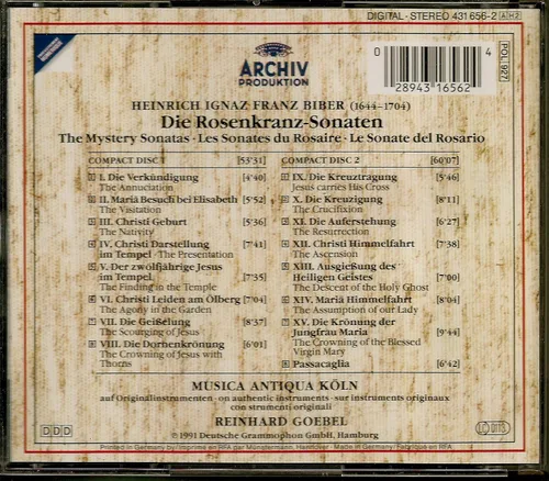 Vista 2 de Biber Mystery Sonatas Rosenkranz-Sonaten or Rosary Sonatas Goebel