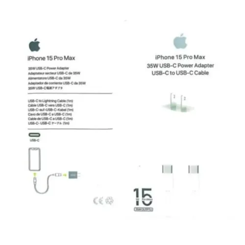 Vista 3 de Cargador IPhone 15 Pro Max de 35W Carga Rápida