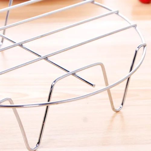 Vista 3 de 6 Pcs Cooking Rack Steam with Footed Base Stainless Steel