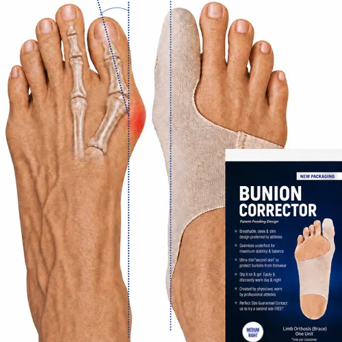 Vista 12 de Corrector de juanetes para mujer, enderezador de dedo gordo y férula - Alivio del dolor Hallux Valgus - Soporte ultrafino para juanetes para atletas