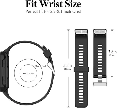 Vista 4 de Compatible con la correa Garmin Forerunner 35, bandas de repuesto de silicona Solf para reloj Garmin Forerunner 35