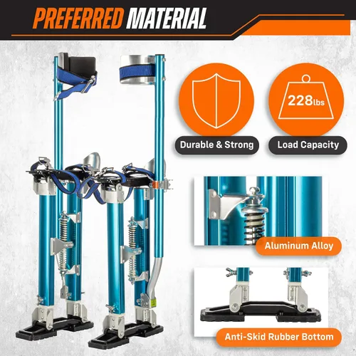 Vista 8 de Pentagon Herramienta profesional 18"-30" zancos azules para paneles de yeso de la más alta calidad