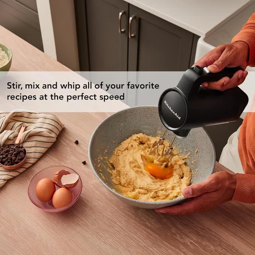 Vista 5 de KitchenAid Batidora de mano inalámbrica Go™: la batería se vende por separado, KHMR700, negro mate