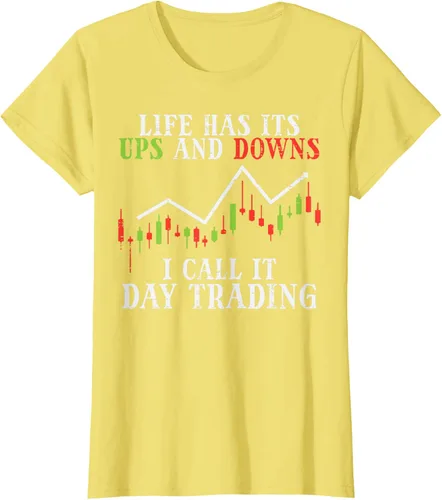 Vista 71 de Life Ups And Downs Day Trading Crypto Stock Market Trader T-Shirt, Negro