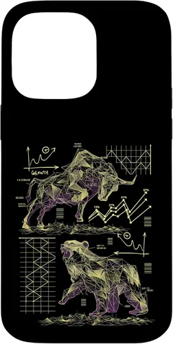 Vista 21 de Shareholder Stock Market Bull vs Bear Stock Trader Case for iPhone 17