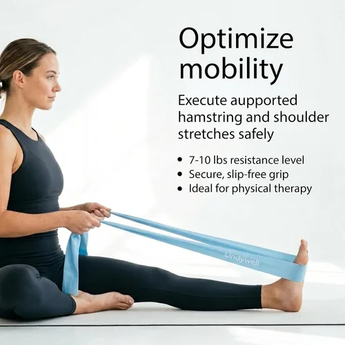 Vista 4 de Lindywell Bandas de tela y ejercicio para mujeres y hombres, bandas de resistencia para entrenamiento, incluyendo activación de glúteos