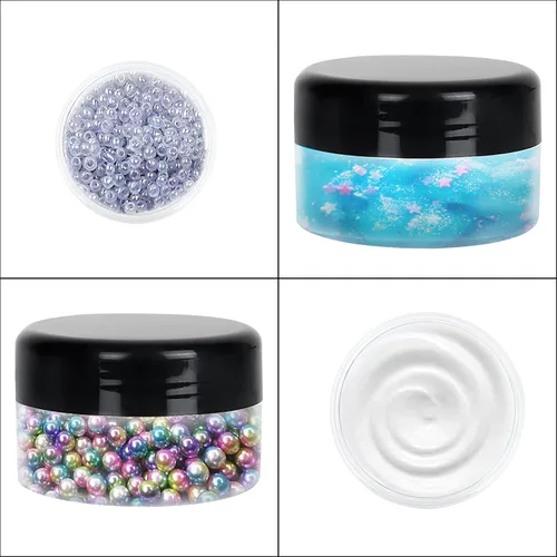 Vista 7 de 100 recipientes vacíos de muestra, 20g, 0.7 onzas, tarros de cosméticos transparentes con tapas, tarros de maquillaje de plástico para cosméticos