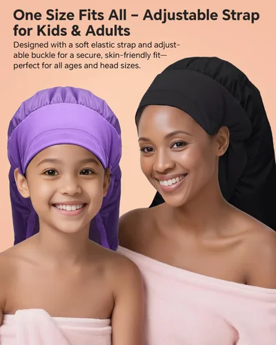 Vista 8 de Boloye Accesorio de Gorro para Secador de Cabello – Gorro de Secadora con Capucha XL de 28.5" para Secado Más Rápido y Acondicionamiento Profundo