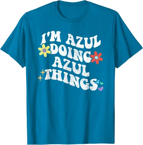 Vista 10 de Retro Groovy Im AZUL Doing AZUL Things - Camiseta divertida para el día de la madre, Negro