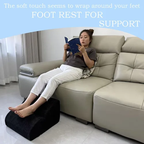 Vista 6 de Reposapiés para debajo del escritorio en el trabajo. Taburete de tres niveles multifuncional, con reposapiés lavable. para debajo del escritorio