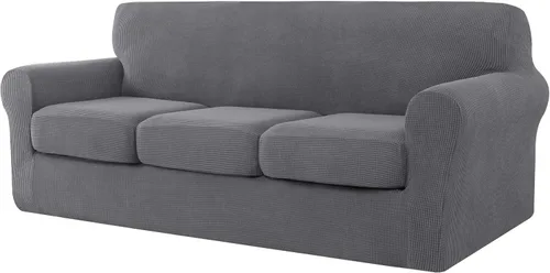 Vista 41 de CHUN YI Fundas de terciopelo para sofá de 4 piezas para sofá de 3 cojines, funda de sofá antideslizante resistente al agua, protector de muebles