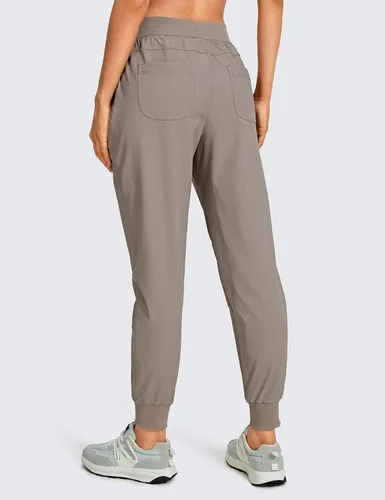 Vista 4 de CRZ YOGA Pantalones deportivos de entrenamiento con forro polar para mujer de 275 pulgadas impermeables para correr atletismo senderismo térmico