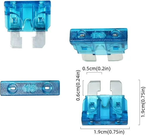 Vista 3 de Paquete de 2 adaptadores de fusible de 12 V para automóvil Add-a-Circuit TAP Adaptador 15A Conector de portafusibles Adaptador de fusible
