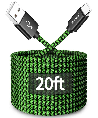 Vista 12 de CLEEFUN Cable USB C largo de 15 pies, cable de carga USB a USB-C tipo C Negro