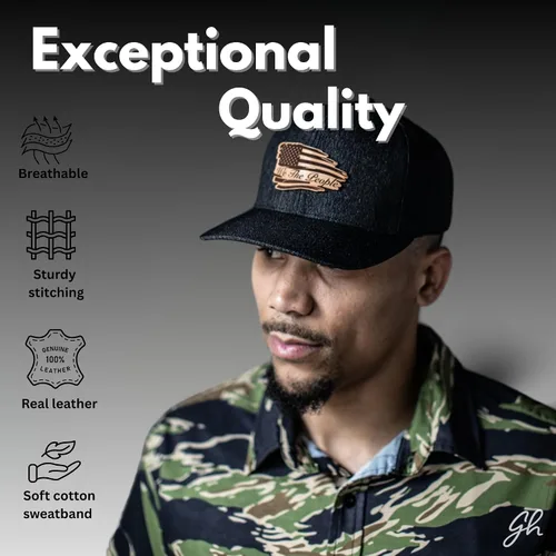 Vista 2 de Sombrero de parche negro de Texas Homegrown Negro/Negro