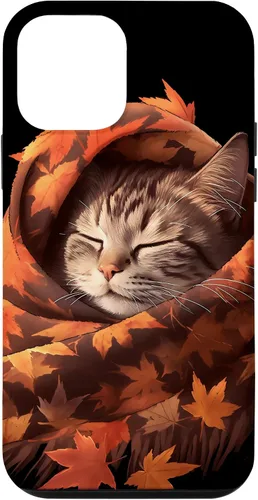 Vista 15 de Funda para iPhone 13 American Shorthair Cat Kitten Autumn Fall Leaves Case
