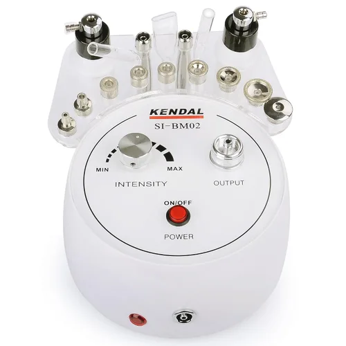 Vista 9 de Máquina de microdermoabrasión Kendal 3 en 1 de diamante, máquina de diamantes con vacío y aerosol incluye 360 filtros algodón y 2 filtros de aceite