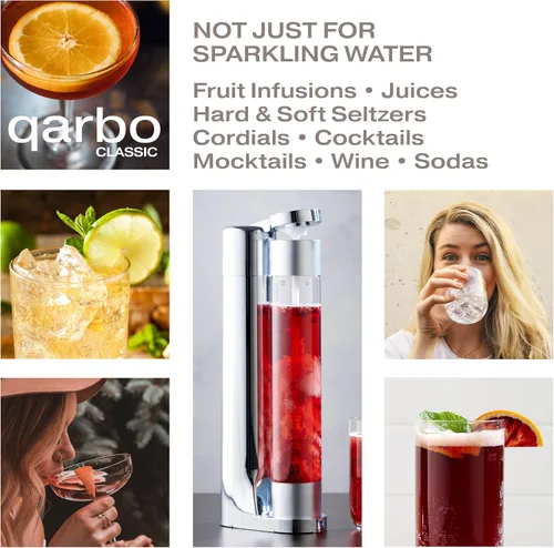 Vista 7 de Twenty39 qarbo Classic - Máquina para hacer agua con gas, carbonatador de bebidas de soda para el hogar, dispensador de seltzer y bebidas