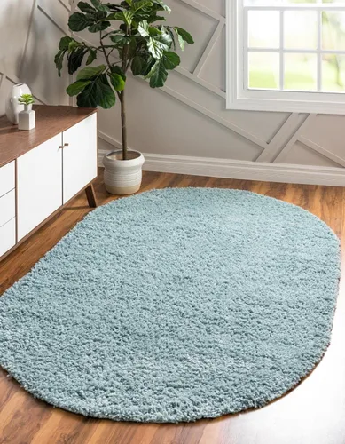 Vista 550 de Unique Loom Colección Davos Shag - Alfombra Lino
