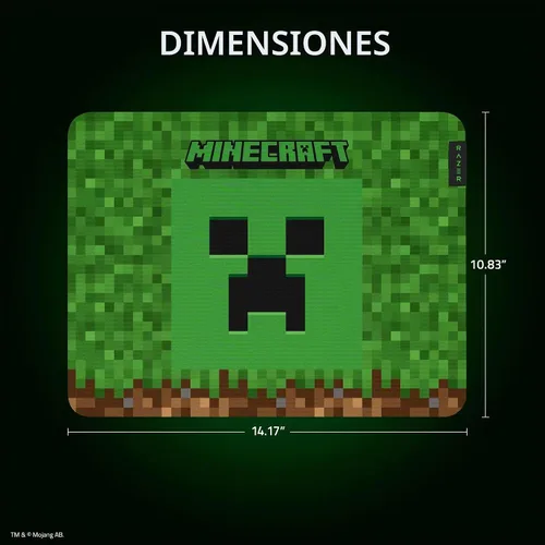 Vista 7 de Razer Gigantus V2 Minecraft Edition - Alfombrilla de mouse suave para juegos para velocidad y control